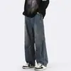Jeans retro americanos para hombre, marca de moda para primavera y otoño, pantalones largos casuales rectos anchos lavados, comercio exterior para hombre