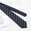 Jk academy estilo perezoso sin planchar camisa uniforme corbata mujeres rojo marrón rayado uniforme escolar corbata de color café atada a mano