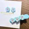 Nuevos accesorios de arte de uñas de flor de lana sintética, flor dulce y versátil de cinco pétalos, decoración portátil para uñas y cabello, accesorios de resina