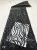 Tela de Patchwork con Bordado de Lentejuelas y Cuentas de Nuevo Estilo para Vestidos de Boda y Disfraces de Escenario, Disponible en 7 Colores