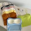 Nuevo Estilo Spice Girls Dopamina Hermoso Espalda Descubierta Tirantes Chaleco Cinturón Almohadilla para el Pecho Uso Interior Uso Exterior Adelgazante Hermoso Espalda Top Strapless para Mujer