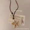 Nuevo Collar Largo Estilo Coreano Estrella de Mar para Mujer 2025 Cadena para Suéter de Gama Alta Ins Nicho Ajustable