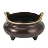 Quemador de Incienso de Estilo Chino para Uso Doméstico, Quemador de Tres Patas con Orejas de Puente, Suministros para Ceremonia de Incienso, Porta Incienso, Incienso en Espiral, Quemador de Aromaterapia, Suministros Budistas
