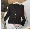 Cárdigan de Punto de Manga Larga con Cuello en V de Gama Alta para Mujer, Nuevo Estilo Otoño e Invierno 2026, Corte Ajustado, de Botones, Top con Abertura