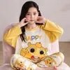Pijama para niñas 2026 nuevo conjunto de primavera y otoño de algodón puro de manga larga elegante moderno para niña grande ropa de casa