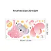 Br0005E Dibujo Animado Lindo Rosa Sueño Pequeño Koala Pegatina de Pared Autoadhesiva Sala de Estar Dormitorio Decoración del Hogar Pegatina