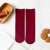 Calcetines de Nieve para Mujer, Calcetines de Piso Gruesos y Forrados de Felpa para Otoño e Invierno, Antifrío y Cálidos, Autocalentables, Calcetines de Media Pantorrilla Color Piel al por Mayor
