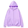 Cardigan Europeu e Americano com Zíper e Capuz Moletom Cor Sólida Roupa Esportiva Top Outono e Inverno Mesmo Estilo Camisa com Zíper para Homens e Mulheres
