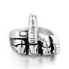 Anillo de Acero de Titanio Estilo Coreano Acero Inoxidable 316L Fundición Anillo para Dedo Medio Retro Anillo para Hombre Venta al por Mayor Creativo Circonita