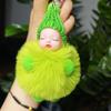 Nova Boneca de Pelúcia de Coelho Preguiçoso com Imitação de Pelo Chaveiro Pingente Joia Fofa Feita à Mão em estoque Cabelo Rápido