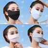 Máscara facial de seda helada transpirable ligera para mujer, protección UV de alta apariencia, protector facial de media cara para el sol de verano