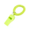 Anillo de Llave de Resorte de Plástico Silbato Plano Compuesto Ultrasónico Humano Multicolor Entrenamiento Silbato Anti-Pérdida para Niños