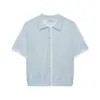 2026 Suéter de Punto Ligero para Mujer, Estilo Europeo y Americano, Moda Verano, Manga Corta, Cuello Solapa, con Adorno de Encaje de Color Contrastante, Chaqueta Fina