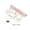Llevar a cabo Diversos Transfronterizos: Banderines de Mesa de Malla Dorada para Navidad, Manteles de Organza con Estampado en Caliente para Fiestas, Recepciones y Banquetes