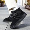 Botas de Neve Masculinas 2026 Inverno Nova Moda Versátil Quente Mocassins de Casal com Forro de Lã e Couro Bovino Espessado Sapatos de Algodão