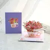 Nuevas Tarjetas de Felicitación Florales para el Día de San Valentín, Tarjetas de Felicitación 3D Fragantes, Regalos de Bendición de Cumpleaños, Tarjetas Plegables, Venta al por Mayor de Fabricantes