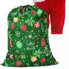 Bolsas de Regalo Grandes de Navidad con Cordón, Bolsas de Algodón con Cordón al por Mayor, Bolsas de Regalo de Papá Noel, Bolsas de Navidad de Poliéster-Algodón con Cordón