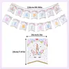 Nova Decoração de Festa Temática Espiral Bandeira de Unicórnio Conjunto de Balões Espirais Pendurados para Aniversário Infantil