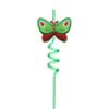 Canudos de Borboleta Coloridos Novos com Design Espiral Criativo Canudos de PET Decorações de Festa Personalizadas Venda Quente Amazon