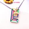 Llavero de Acrílico Rayado Original 26 Letras Moda Pendientes Colgante Decoración Colgante para Bolso DIY