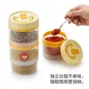 Caixa de Temperos Portátil Personalizada para Exterior, Caixa Selada para Dosagem de Leite em Pó e Proteína em Pó, Copo Empilhável para Salada de Frutas, Transfronteiriço
