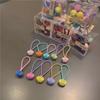 Pacote com 10 ~ Elástico de Borracha Infantil Colorido Desenho Animado Embalado Sem Machucar Alta Elasticidade Doce Amor Estrela Corda de Cabelo Fofa