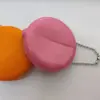 Bolsa de Monedas Suave de PVC al por Mayor Bolsa Redonda para Monedas Nueva Bolsa de Almacenamiento Colorida Colgante