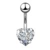 Moda Europeia e Americana Anel de Umbigo Borboleta Coruja Aço Inoxidável Diamante Unha de Umbigo Coração Flor em Forma de Anel de Umbigo Joia de Piercing