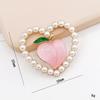 Yi Lian - Nueva perla creativa, melocotón, amor, accesorios de joyería para bricolaje, carcasa para teléfono móvil, zapatos con agujeros decorativos, material de diamante