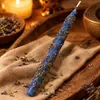 E-commerce transfronteiriço velas pequenas haste longa tiras finas de cera velas com flores secas velas de Natal Halloween aromaterapia velas coloridas