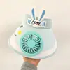 Chapéu de Proteção Solar Infantil com Ventilador, Chapéu de Sol, Chapéu de Bebê de Aba Larga, Chapéu de Menina Aberto na Parte Superior, Chapéu Recarregável para Criança Pequena