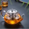 Tetera de Vidrio de Alto Borosilicato Resistente a Altas Temperaturas con Filtro, Juego de Té Transparente para Uso Doméstico, Separación de Té y Agua de Acero Inoxidable