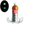 GEYAFISHING barco de pesca em alto mar pesca de costa cor pérola luminosa brilhante aço inoxidável banhado oito garras oito com oito anzol polvo