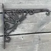 Gancho de Hierro Fundido en Ángulo Recto para Montar en Pared, para Colgar Suministros de Jardinería Se Puede Usar para Fijar Códigos para Entrega. Montado en la pared
