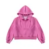 Sudadera con Capucha Deportiva Casual de Media Cremallera para Niñas, Elegante Nueva Moda Infantil Primavera y Otoño 2026, Top Versátil