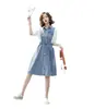 Elegante y Moderno Vestido de Mezclilla Patchwork para Mujer, Nuevo Verano 2025 Moda Coreana Holgado Casual Vestido de Mezclilla