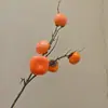 Galhos de Frutas para Véspera de Ano Novo Maçã Simulada Galhos de Romã Simulados Galhos de Frutas Caqui Caqui Ruyi Fa Cai Frutas Galhos de Pêssego