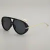 Gafas de sol con forma cóncava de espejo de sapo de doble haz, a la moda, adelgazantes para la cara, protección solar, estilo callejero, versátiles, europeas y americanas, gafas de sol con protección UV