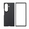 Nueva Funda para Teléfono Móvil Samsung Zfold8, Cubierta Protectora Negra Simple y Elegante tipo Piel, Carcasa Plegable Izquierda y Derecha Anti-Caída