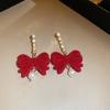 Aretes de Aguja de Plata S925 con Cuentas de Moda Diseño Versátil Estilo Coreano Nicho Súper Hada Exquisitos para Mujer