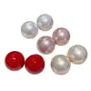 Brincos de Pérola Coloridos Vintage Que Deixam o Rosto Menor, com Toque de Luxo, Estilo Único de Hong Kong, Brincos de Contas Coloridas Simples e Elegantes para Mulheres