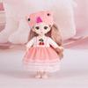 Apenas Roupas Bjd 6 Roupas de Bebê Popular no Douyin Menina Maquiagem DIY Brinquedos para Crianças Boneca Feita à Mão Urso Fluido