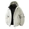 Jaqueta masculina de algodão grossa nova para outono e inverno, à prova de vento, impermeável, de corte solto, quente, casaco com capuz esportivo casual
