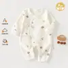 Ropa para recién nacidos, Mono de algodón puro de clase A para bebé, Pelele de manga larga para bebé de primavera y otoño, Estilo para todas las estaciones