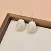 Pendientes Geométricos de Resina Color Café Albaricoque Retro Europeos y Americanos, Pendientes Exquisitos Elegantes y de Alta Gama Moda Maillard para Mujer
