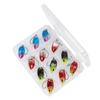 Frijol Mágico micro-objeto placa de hierro pequeña 3g5g anzuelo simple Luya señuelo artificial boca de caballo punta verde franja blanca micro-objeto cebo Luya placa de hierro venta al por mayor