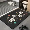Tapete de Chão Absorvente para Banheiro Terra de Diatomáceas Tapete de Entrada para Vaso Sanitário Lavatório Secagem Rápida Antiderrapante Tapete de Porta
