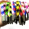 Cordón plano hueco de doble capa de poliéster-algodón personalizado en lotes pequeños para sombreros, sudaderas y cinturas con puntas metálicas iridiscentes