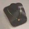 Collar Popular Transfronterizo de Acero de Titanio, Cadena para Suéter Estilo Nicho de Lujo Ligero, Cadena para Clavícula Versátil No Desvanecible de Oro de 18 Quilates