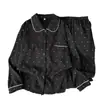 Pijama de Algodón Nube para Mujer, Estilo Coreano Dulce Ins Delgado de Manga Larga y Pantalón Largo Holgado, Se Puede Usar Fuera de Casa, Ropa para el Hogar